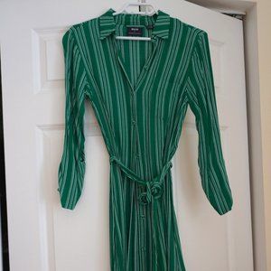 Women's dress - Maeve by Anthropologie, Size US 4, Green with white stripe
